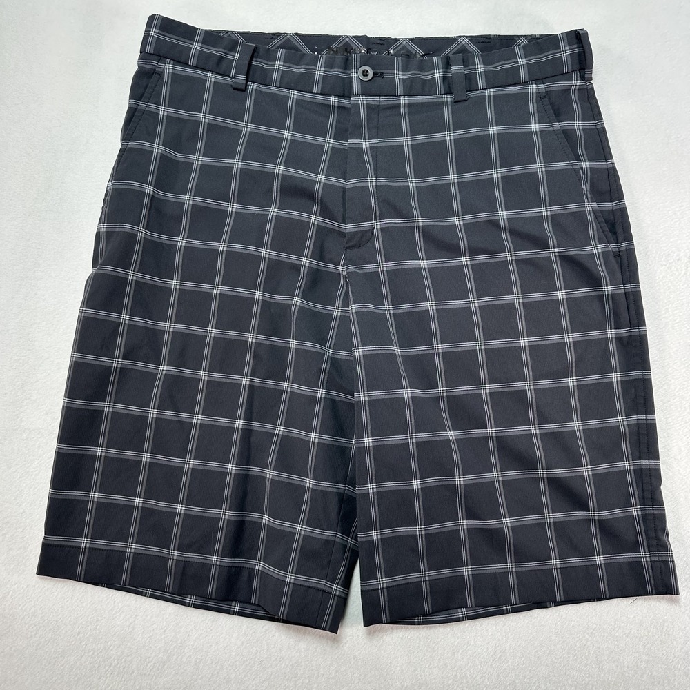 Nike Golf Shorts Men's 34 Plaid Performance Stretch Lightweight 398615-010